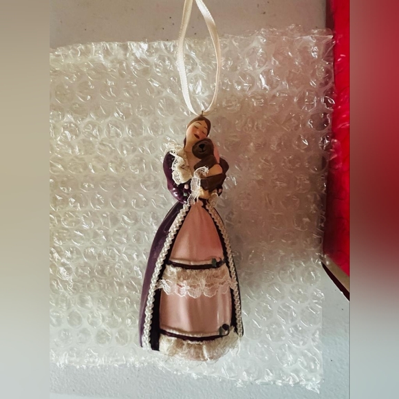 Victorian barbie with cedric bear ornament hallmark ornament - Picture 3 of 5